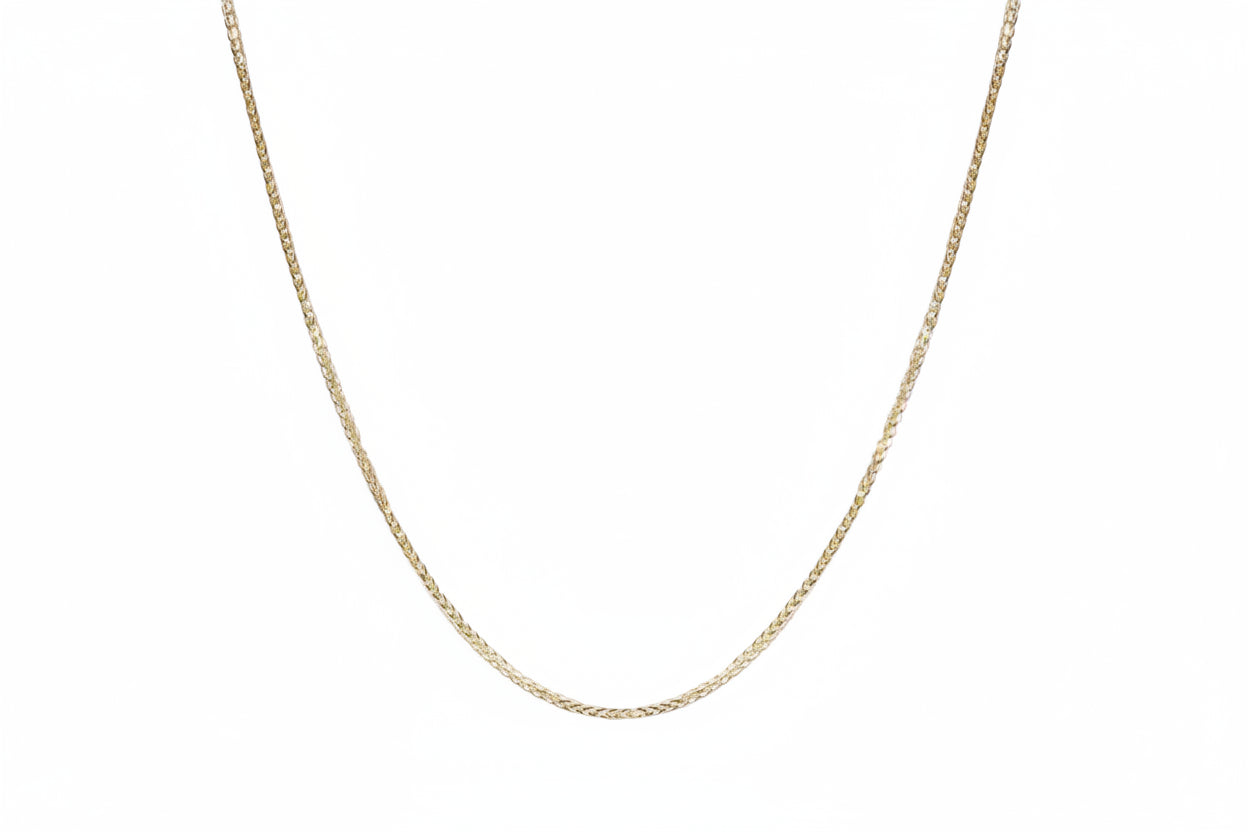 Spiga Chain, Two-Tone 14K Gold