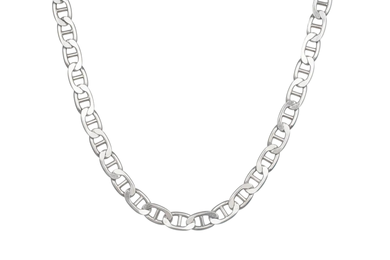 Men’s Silver Theta Chain, 925 Sterling Silver