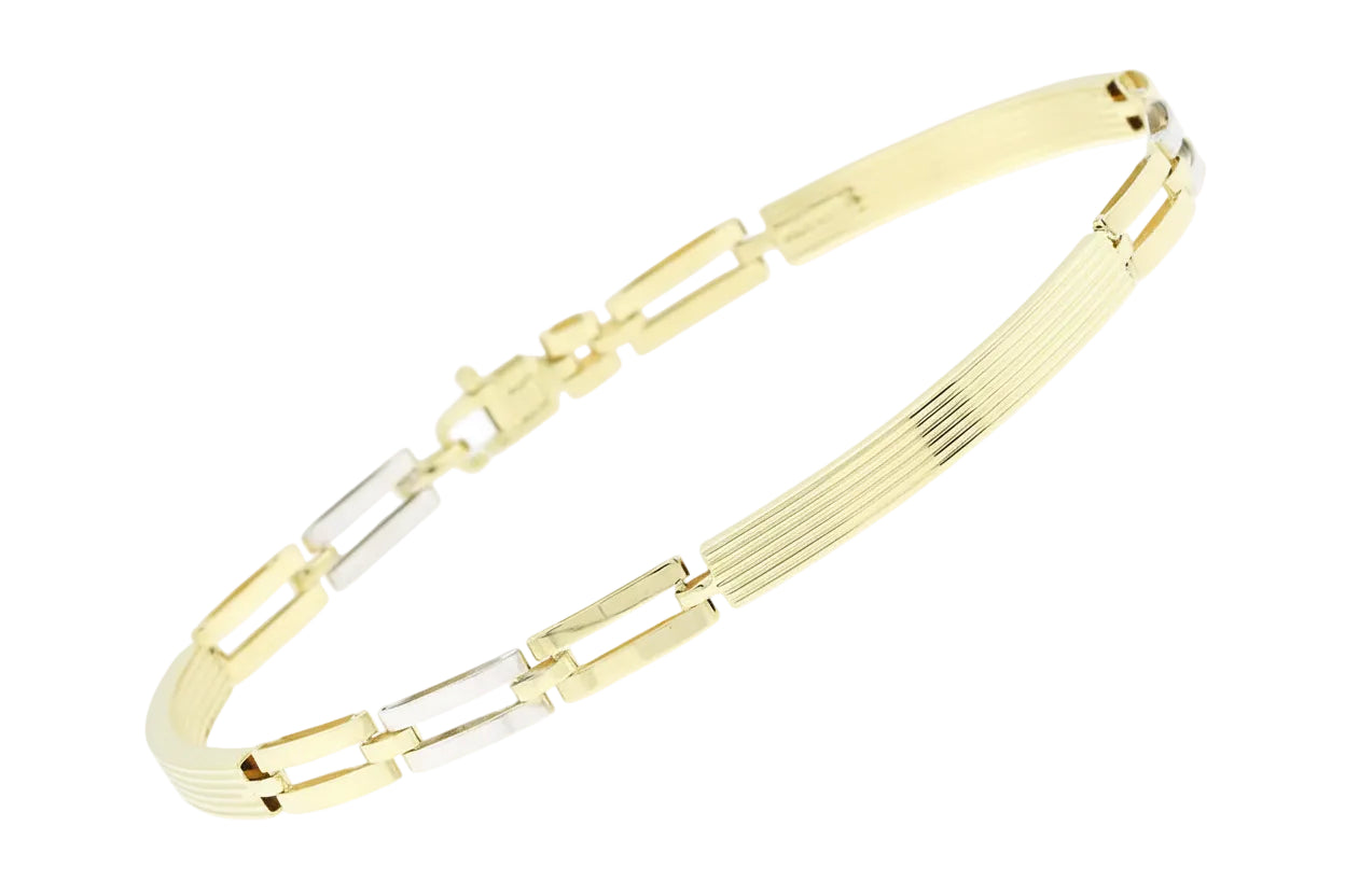 Two-Tone Men’s 14K Gold Bracelet