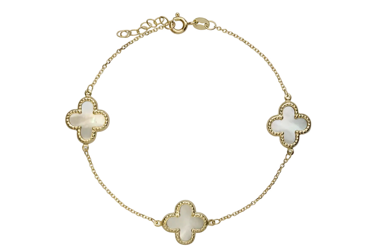 Women’s 14K Gold Bracelet with Mother of Pearl