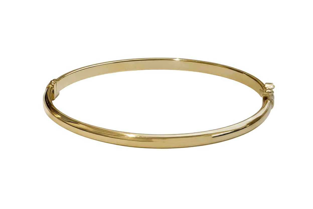 Polished Gold Cuff Bracelet, 14K Gold