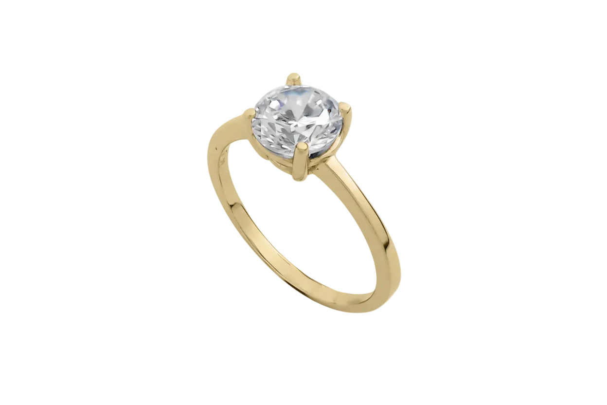14K Gold Solitaire Ring