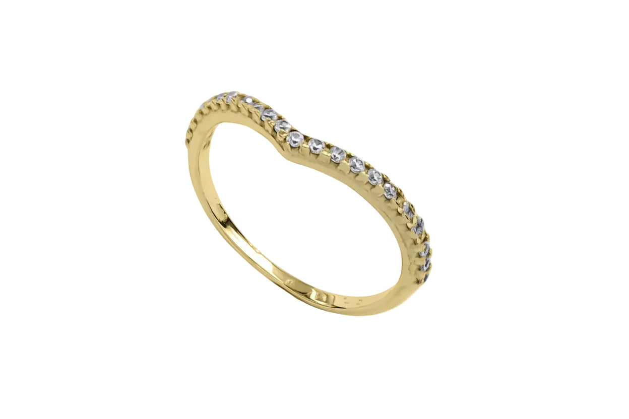 14K Gold “V” Ring