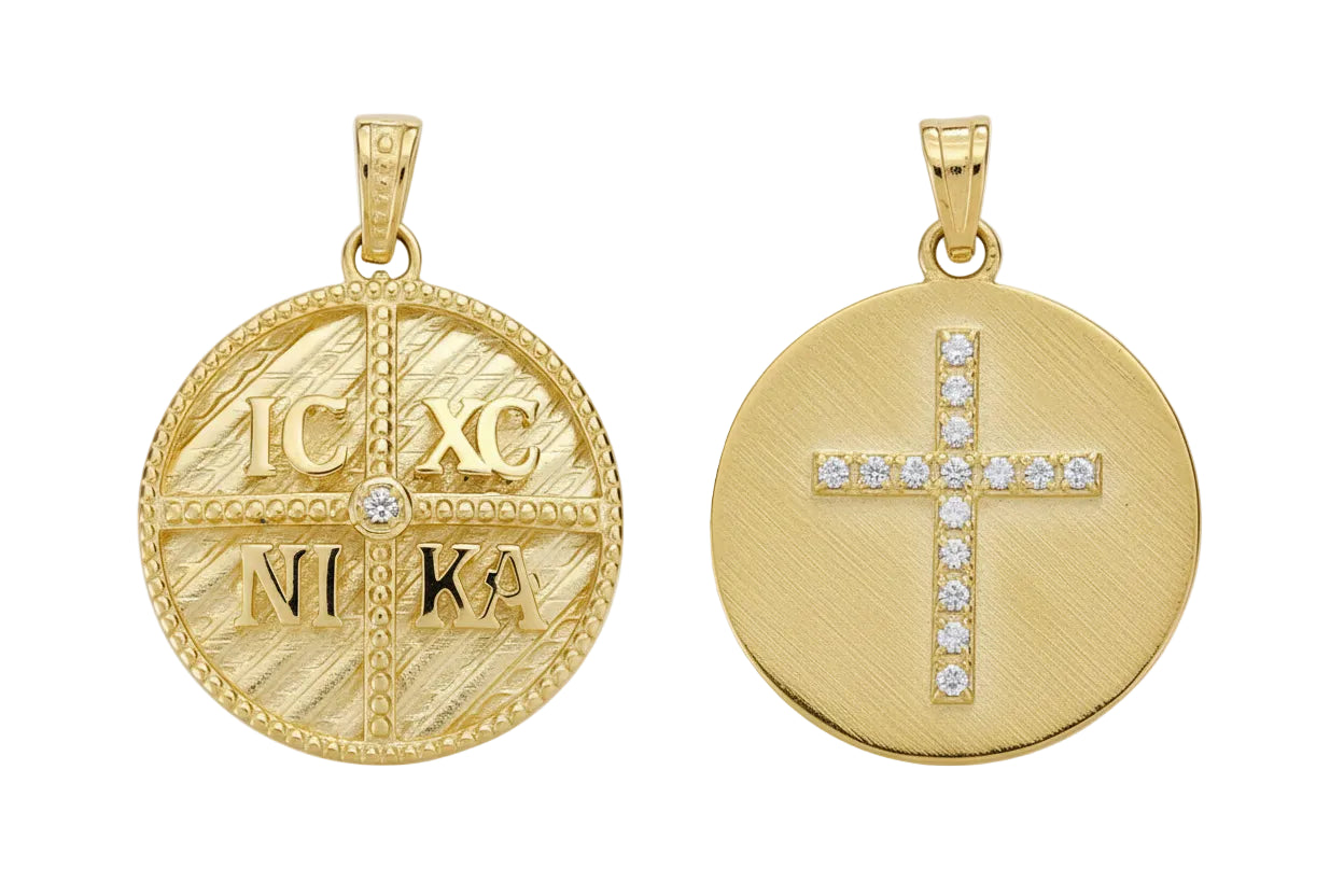 Double-Sided Konstantinato Amulet IC XC NI KA