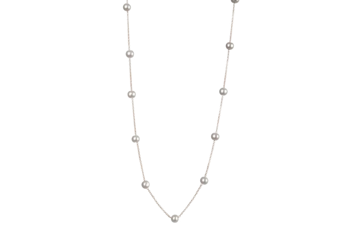 Pearl Necklace, 14K Gold