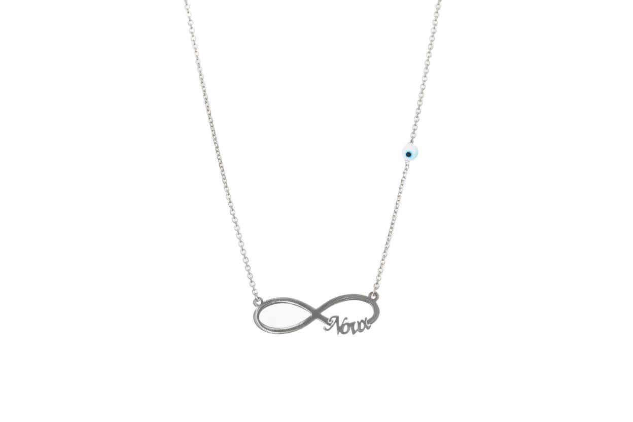 Infinity with Godmother and Evil Eye, 925 Sterling Silver