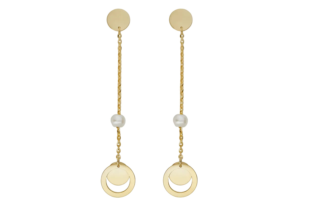 ΣΚΟΥΛΑΡΙΚΙΑ ΧΡΥΣΑ ΚΑΡΦΩΤΑ ΜΕ ΜΙΚΡΟΥΣ ΚΥΚΛΟΥΣ ΚΑΙ ΜΑΡΓΑΡΙΤΑΡΙ, ΧΡΥΣΟΣ Κ14