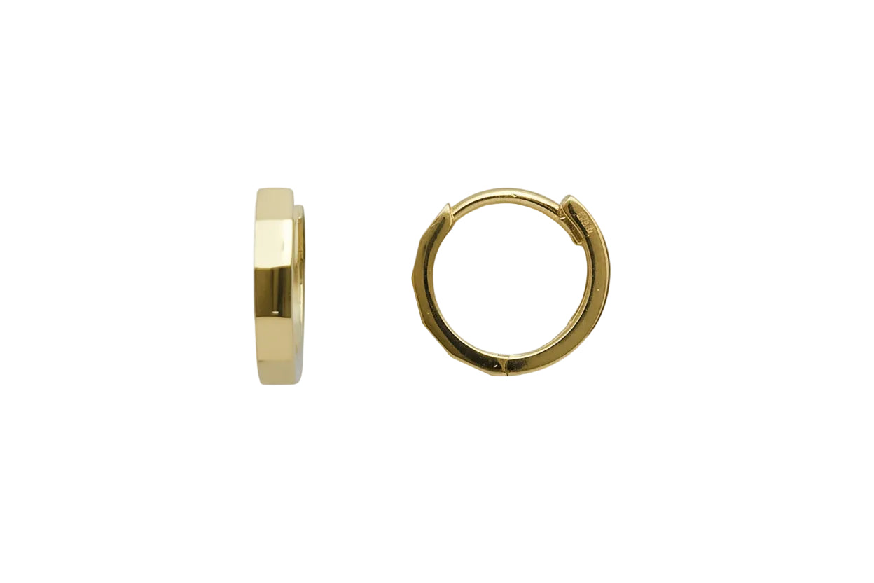 Χρυσά σκουλαρίκια κρίκοι λουστρέ, Κ14