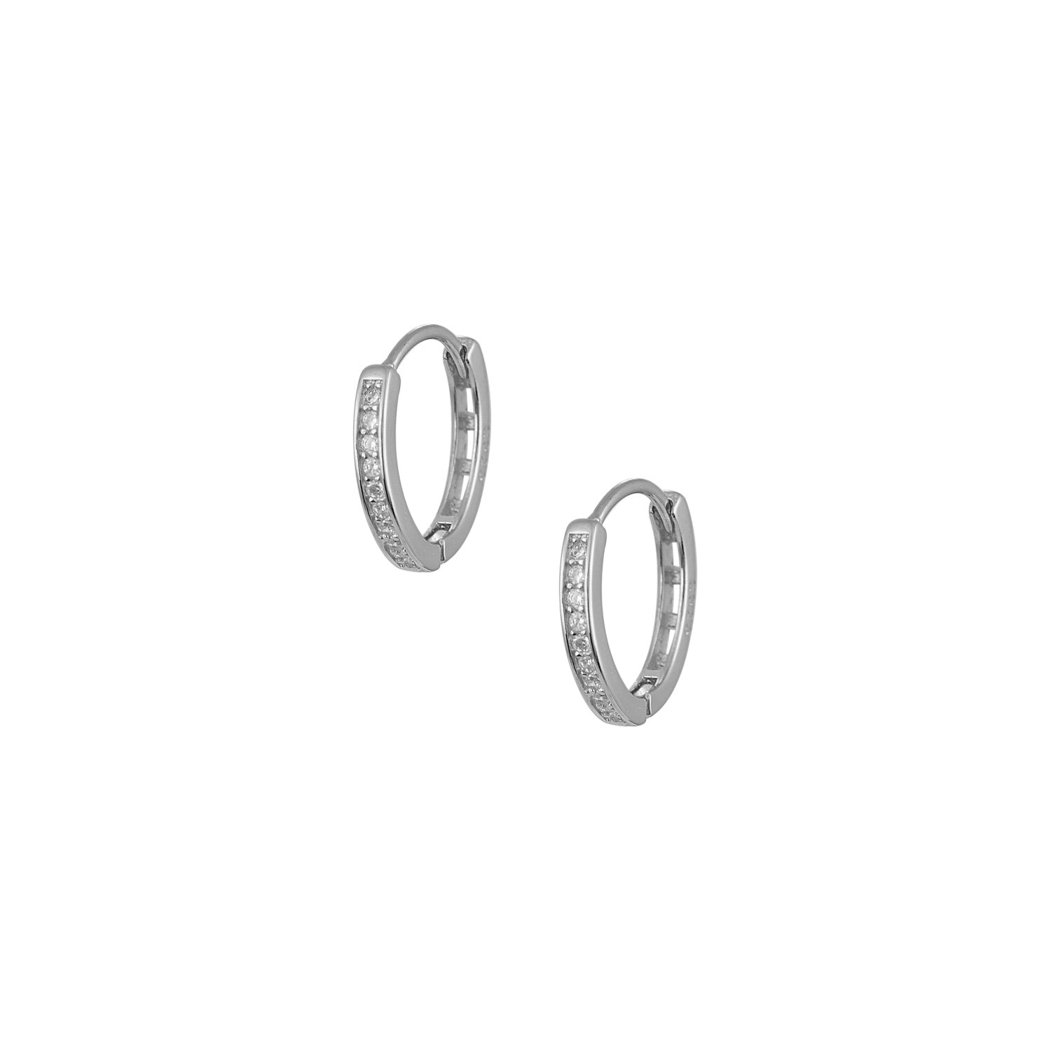 Women’s Sterling Silver Hoop Earrings, 925 Silver