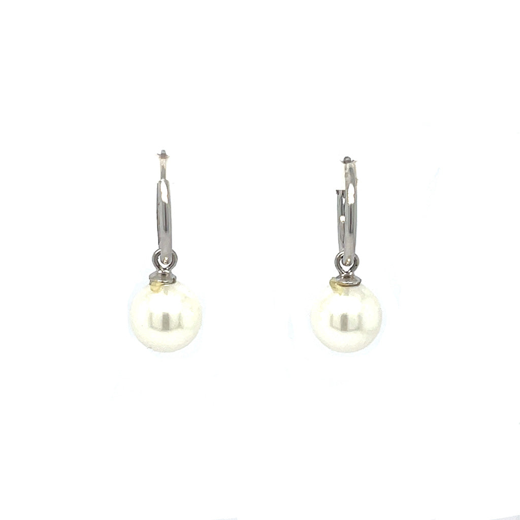 Women's 925 Sterling Silver Pearl Drop Earrings