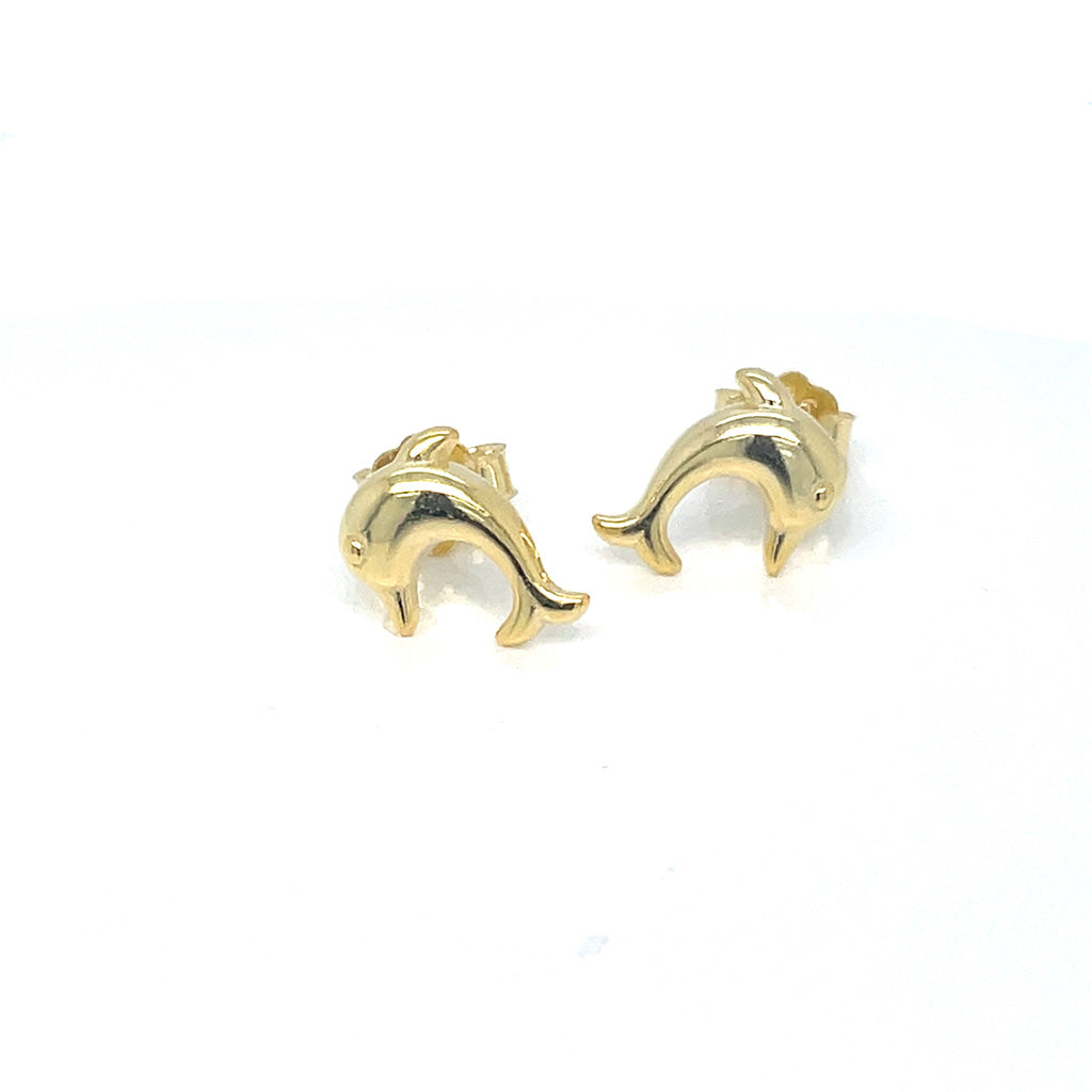 Women's 925 Sterling Silver Dolphin Stud Earrings