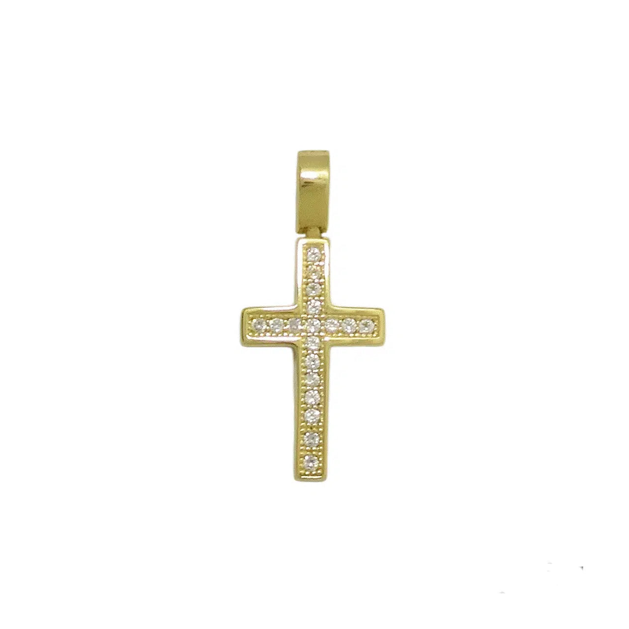 Small Solid Gold Cross, 14K Gold