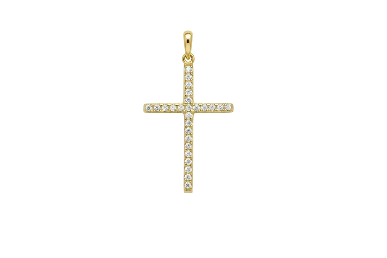 Solid Gold Cross, 14K Gold