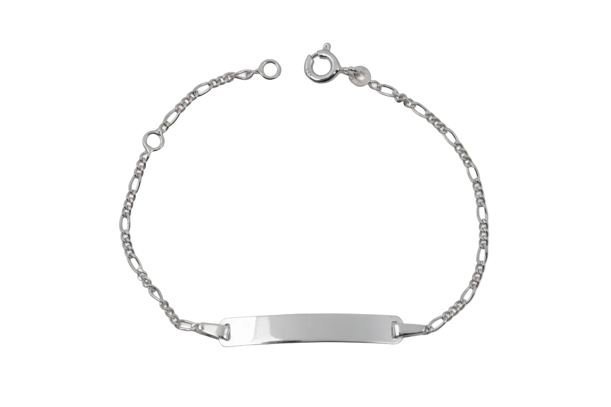 Children’s Silver Identity Bracelet, 925 Sterling Silver